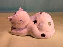 Katze, Keramik, Laterne