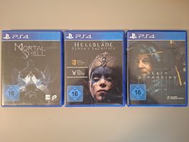 3 PS4 Spiele Mortal Shell Hellblade Death Stranding