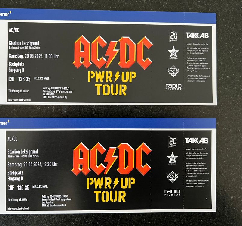 Concert AC/DC Zurich | Kaufen auf Ricardo