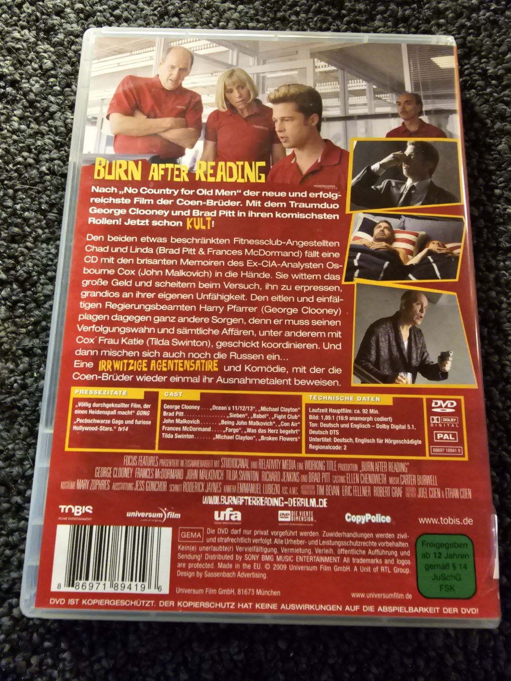 Tutti i DVDs: DVD Burn After Reading (21128) – Usato da Ruswil venduto da jan_bxl5 1