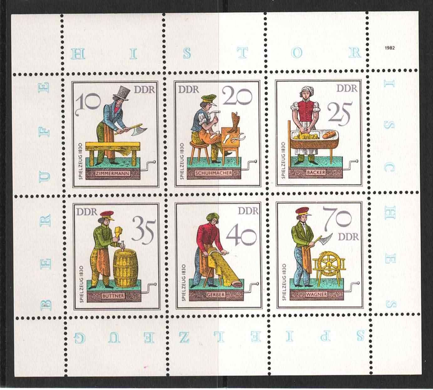 Tutti i francobolli: Blocs DDR 1982 Nos 2758-2763 – Nuovo (secondo la descrizione) da CHENE-BOURG venduto da Praslin