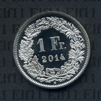CHF___1.00 2014 stgl * nigelnagelneu! 1 Franken