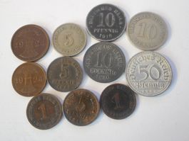 Lot Münzen uralt Deutsches Reich