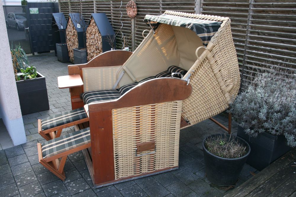 Strandkorb Classic XL von Sonnenpartner 2 Sitzer mit Liege Kaufen auf