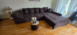 Ecksofa in Mikrofaser Lederoptik