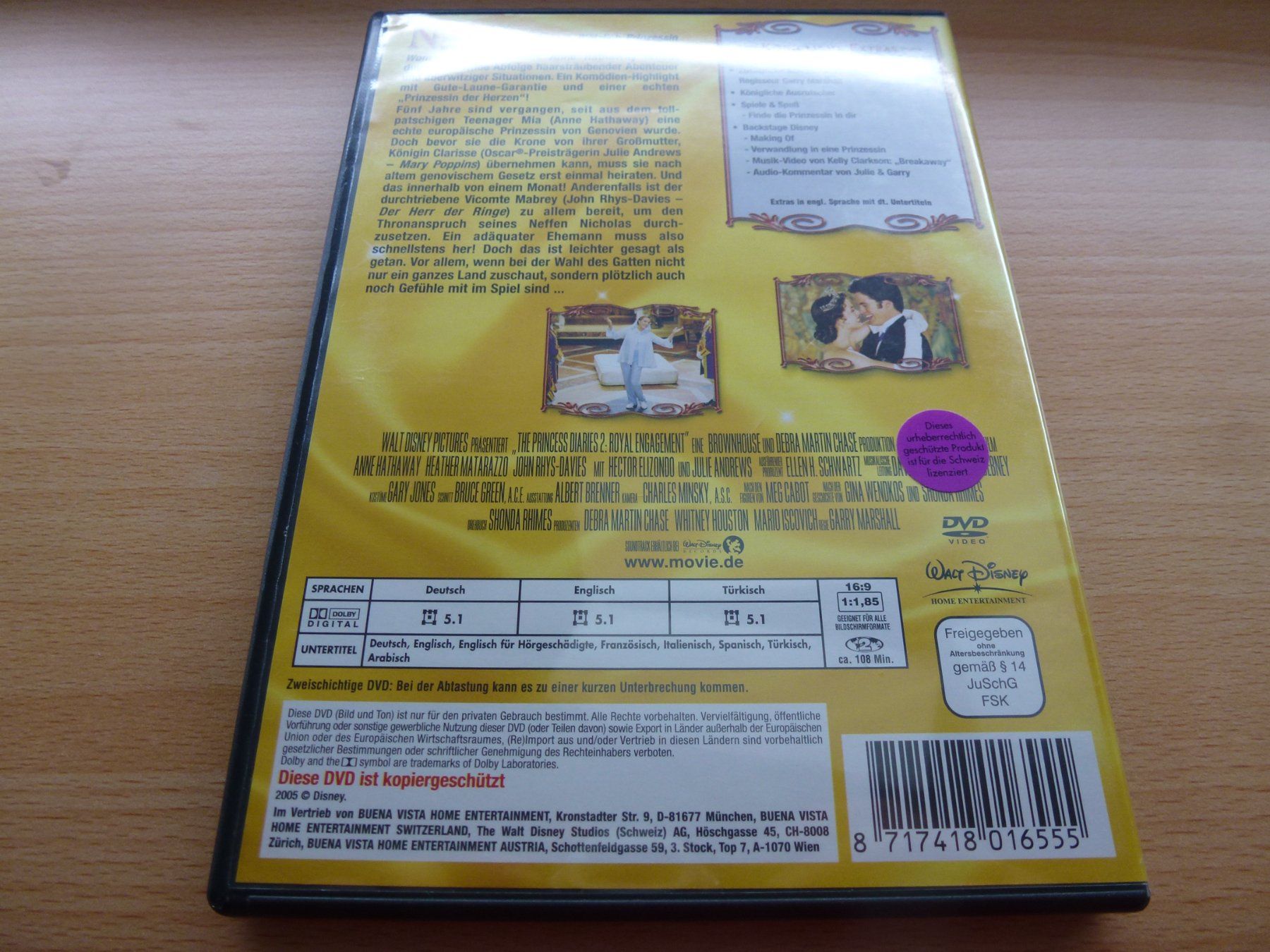 Tutti i DVDs: Plötzlich Prinzessin 2 – Usato da Hombrechtikon venduto da HGK50 1