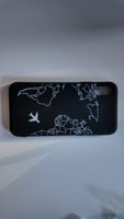 Coque d’iPhone X/XS noire avec design blanc carte du monde