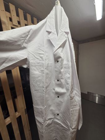 Labormantel weiss mit Druckknöpfen neu