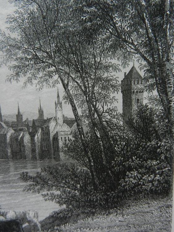 Gravures: Vue de Bâle Basel – D'occasion à Risch par Rischli15 7