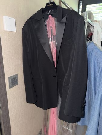 Balmain Black Jacket wool /silk oversized style