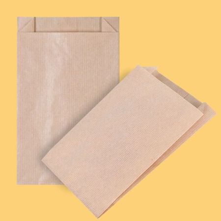 50 braune Papierbeutel mit Seitenfalte Grösse: 10+4x16cm
