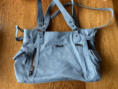 Catwalk Denim Handtasche Kunstleder Hellblau