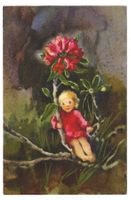Künstlerin: Mili Weber No 23/1 - Blumenkind - Alpenrose