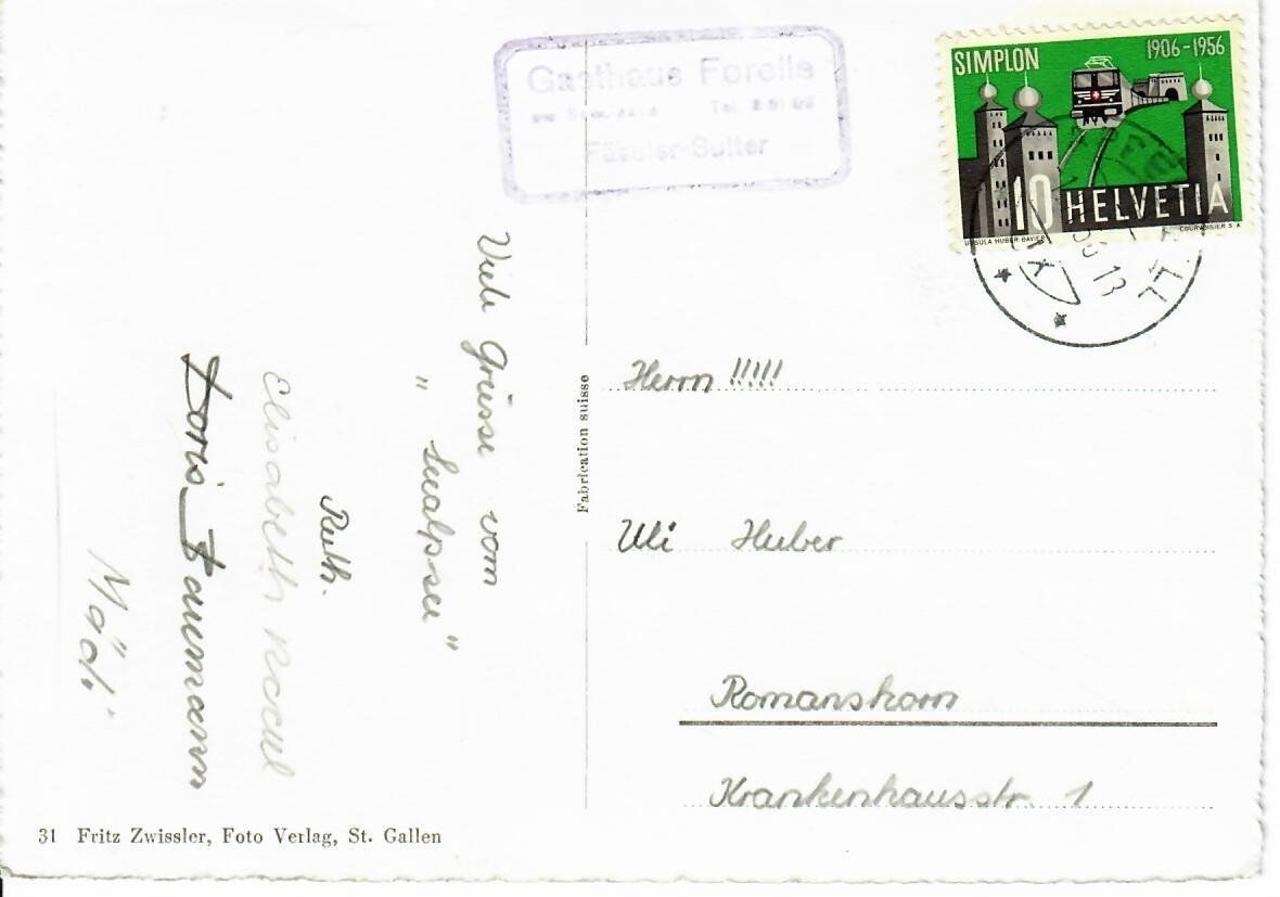 Cartoline postali: Seealpsee – Usato da Hochdorf venduto da Ziegel-16 1