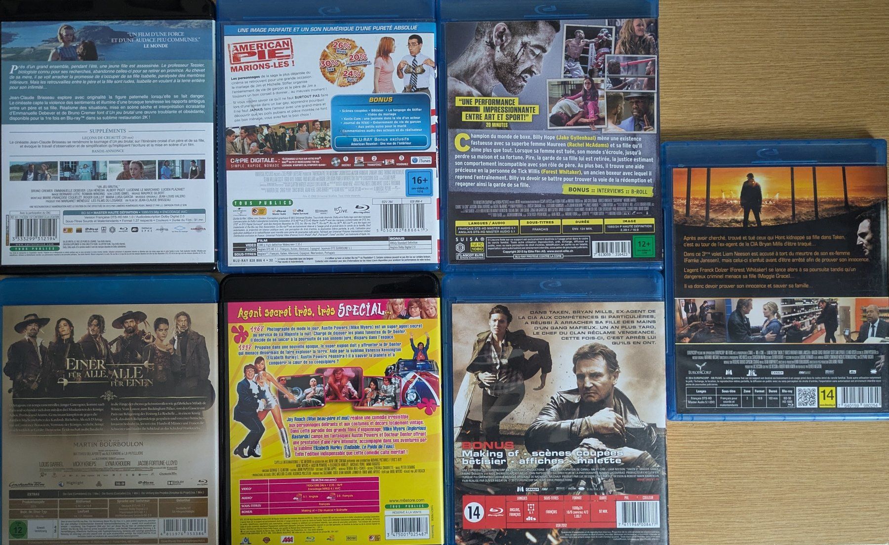 Tutti i DVDs: Blu Ray VF lots de 7 – Usato da Vevey venduto da Cadillacman 1