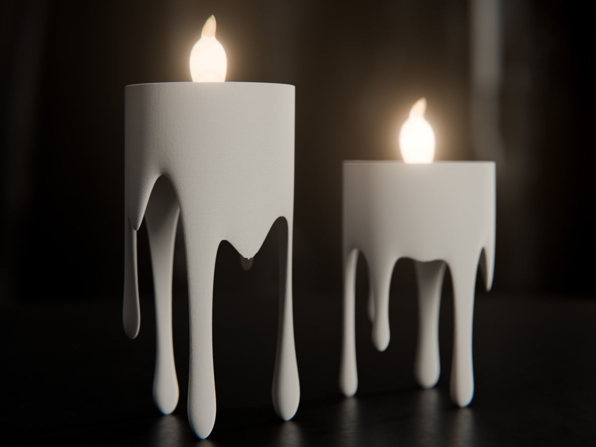 Tutte le decorazioni: Drip design LED candle set white two pieces new condition – Nuovo (secondo la descrizione) da Dübendorf venduto da del_82k8 2