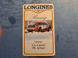 LONGINES  RACING  SICKER  NEW  OLD  STOCK VINTAGE COLLECTON