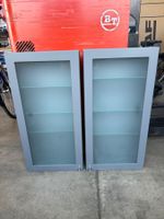 2 x Hängekasten Grau / Türkisblau Badezimmer-/ Küchenschrank