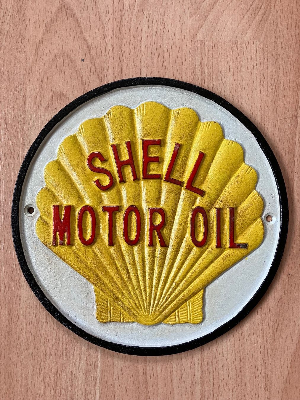 Shell Schilder: Shell Motor Oil heavy iron sign. – Gebraucht aus Zürich von