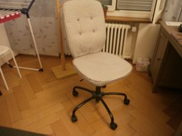 Bürostuhl kariert Stoff gut erhalten