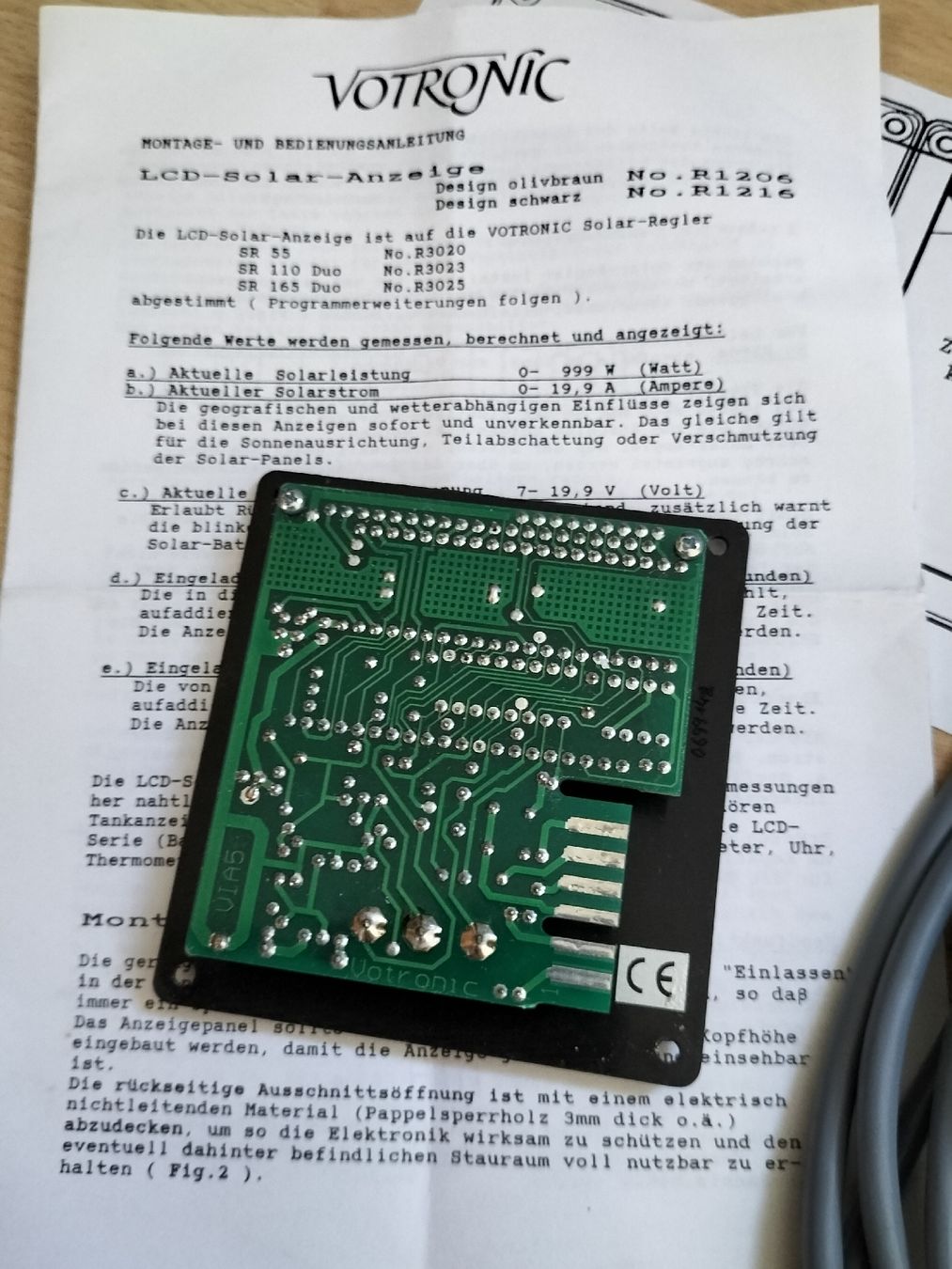 Votronic Misurare: VOTRONIC LCD Solar-Anzeige – Nuovo (secondo la descrizione) da Geuensee venduto da Megi45 1