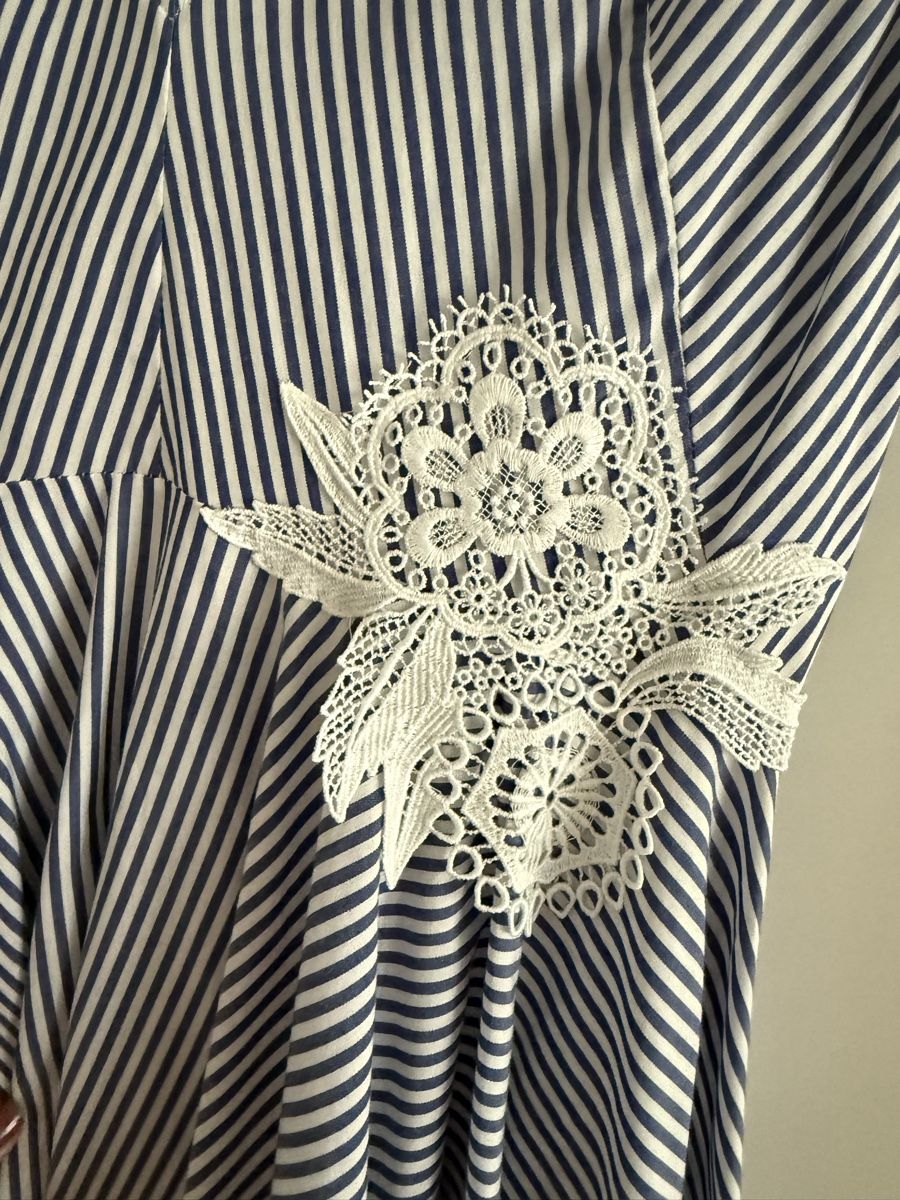 Sandro Vestiti: Sandro Paris Kleid, Gr. 1, blau-weiss gestreift – Usato da Zollikon venduto da snowflake10- 2