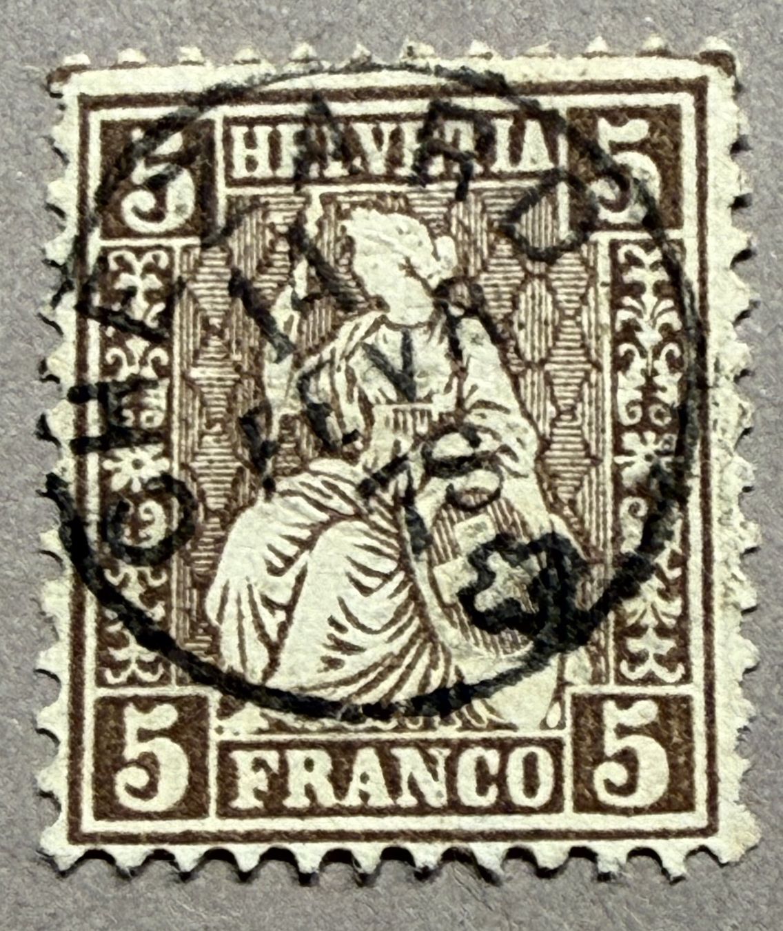 Alle Briefmarken: 32 Voller Fingerhutstempel Chezard – Gebraucht aus Steinhausen von yukon26