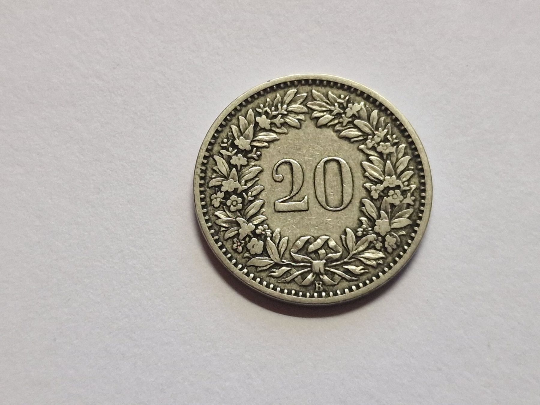 Tutti le monete: 20- Rappen 1887. – Usato da Zürich venduto da Moreira01 2