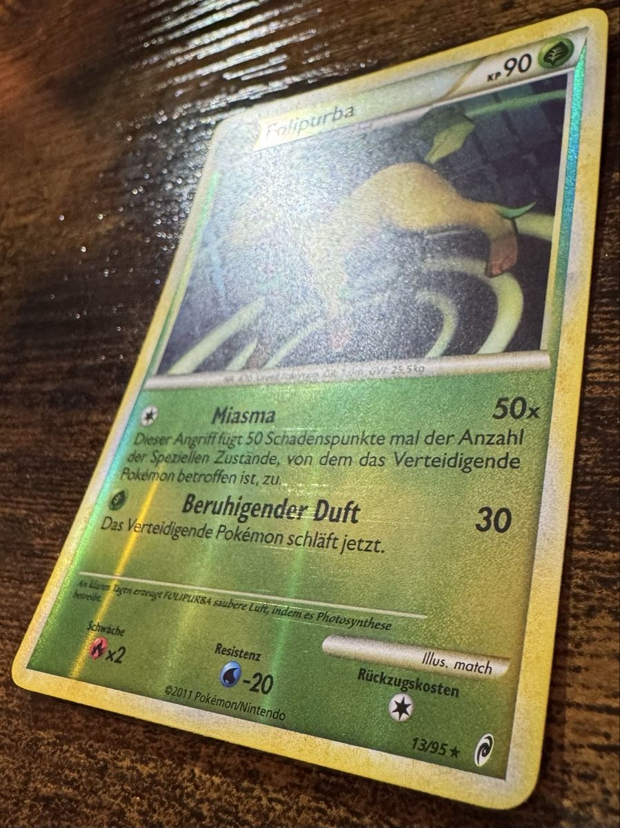 Pokémon Carte collezionabili: Folipurba Rare Reverse Holo 13 - DE – Usato da Zürich venduto da LJF 2