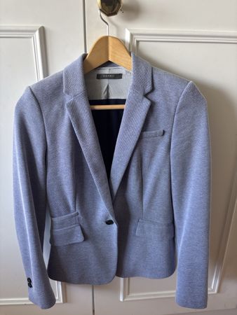 Damen Blazer Esprit blau strukturiert Grösse 34 Zustand gut