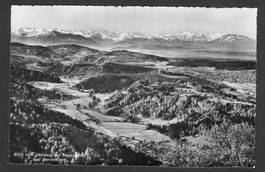 Blick vom Uetliberg auf Reppischthal und Berneralpen