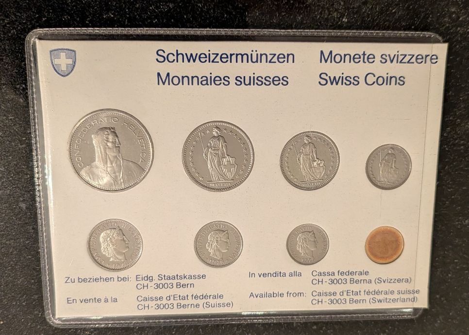 Tutti le monete: Münzsatz Schweiz 1976 stgl – Usato da Arch venduto da moneyswiss 1