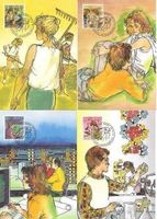 Pro Juventute 1989 Serie 4 Maximumkarten ET Bern 24.11.1989