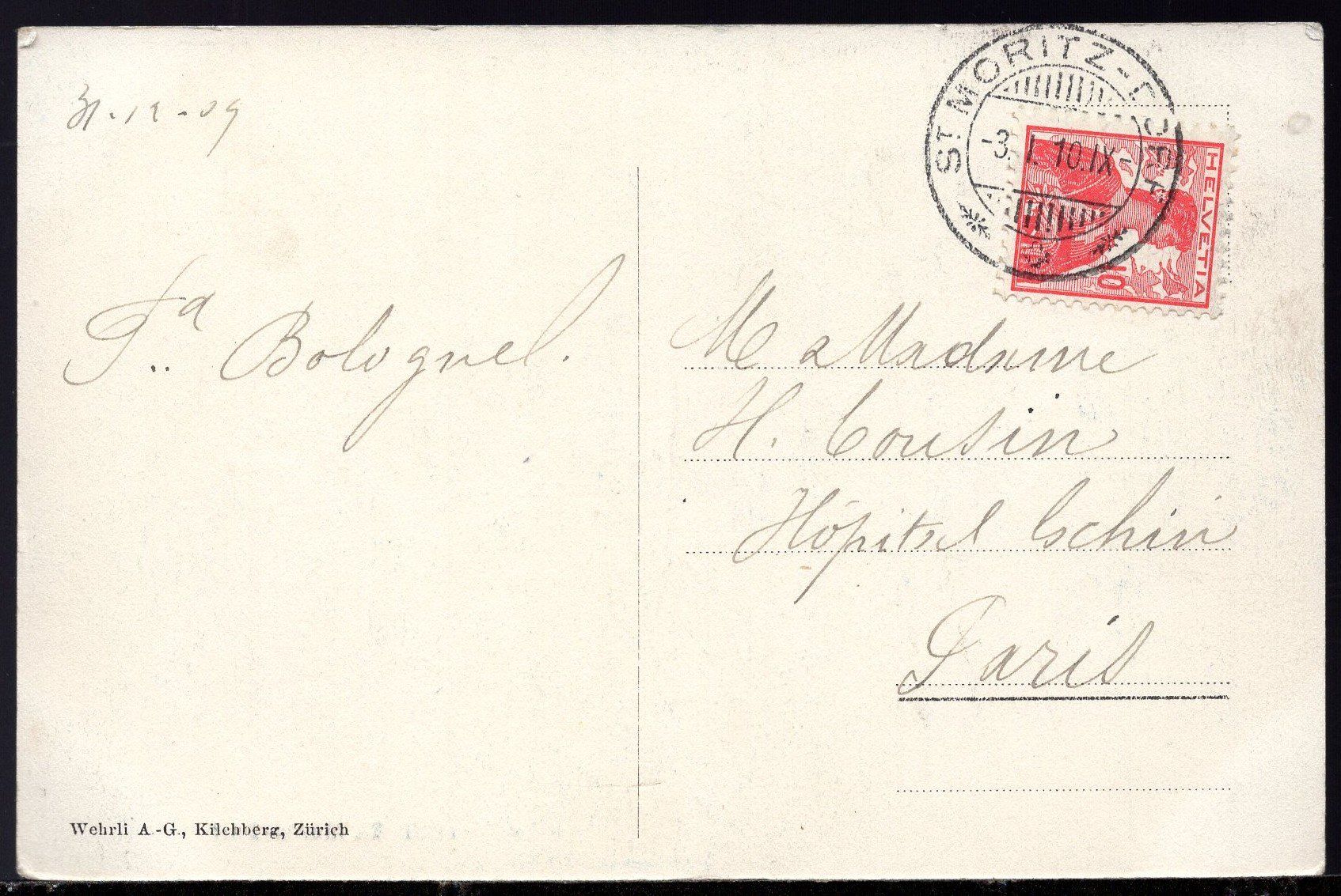 Cartes postales: St.  Moritz - Dorf     Winterlandschaft  1910 – D'occasion à Aarau par kufi44 1
