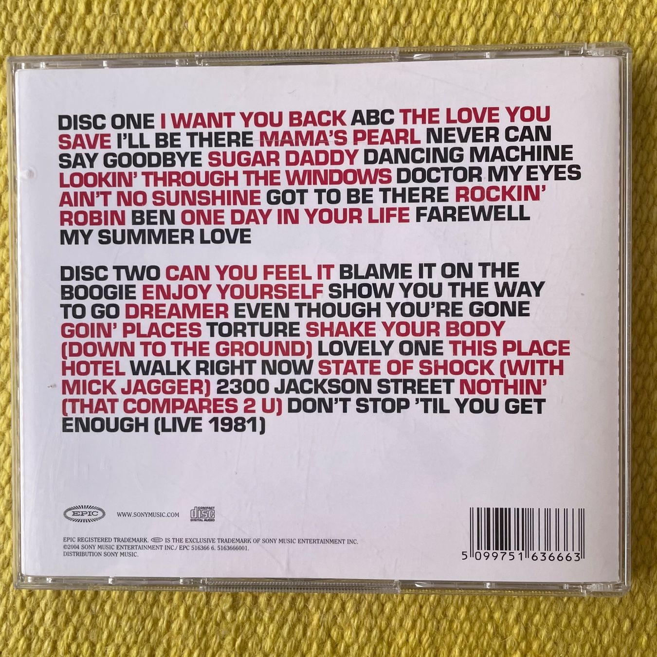 CD: THE JACKSONS MICHAEL JACKSON-2CD THE VERY BEST – Usato da Rorschacherberg venduto da CD-Roli 1