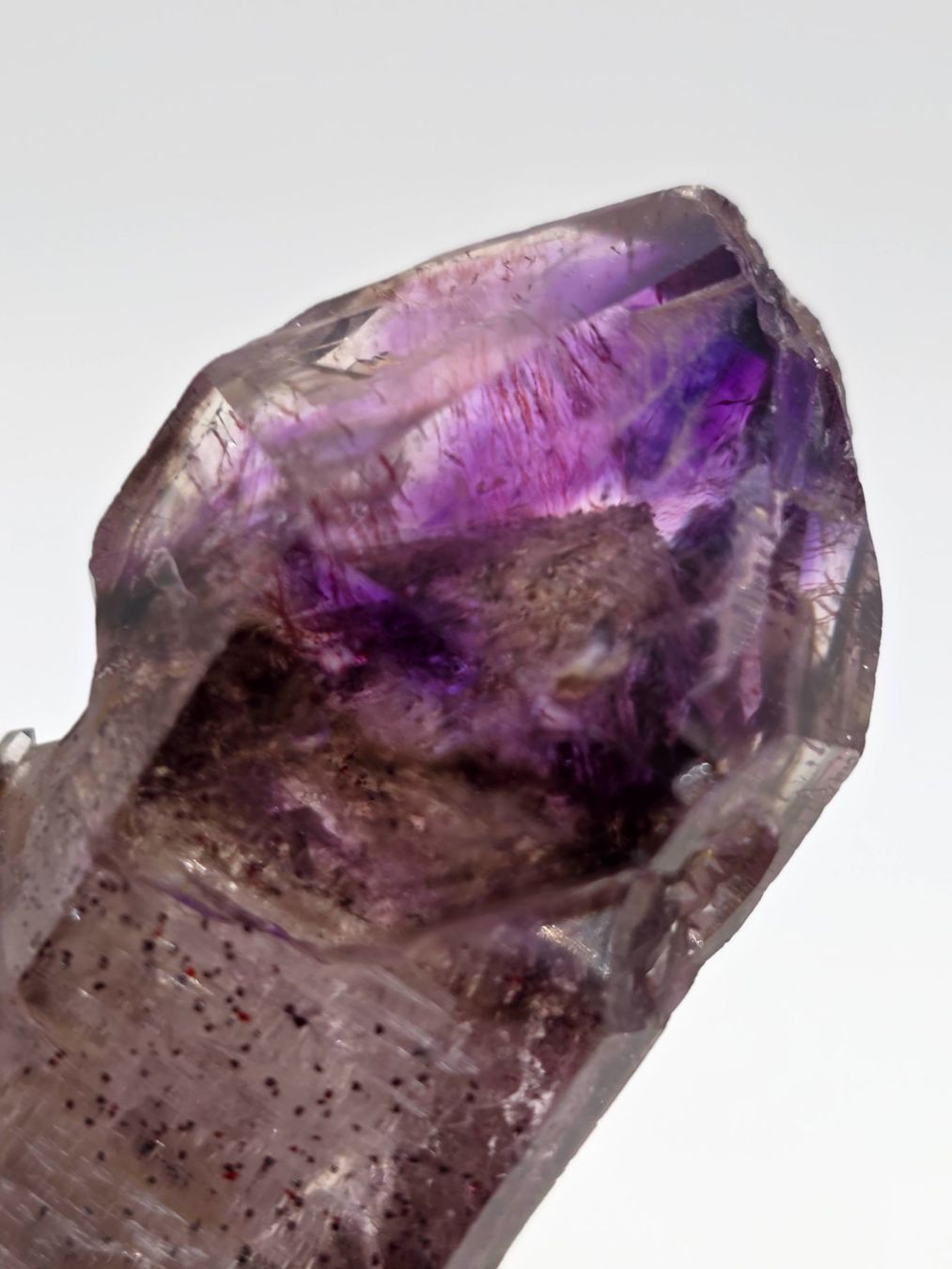Minerali & Pietre curative: Enchanting Zimbabwe Amethyst scepter with Hematite inclusion – Usato da Figino venduto da minshop 3