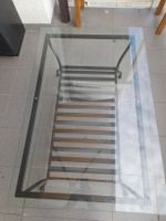 Tisch Set Metall Glas rund und rechteckig gebraucht ,