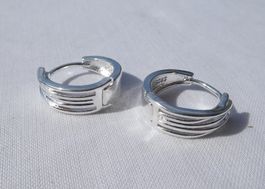 Huggies, Creolen, Sterlingsilber S925 / Neu