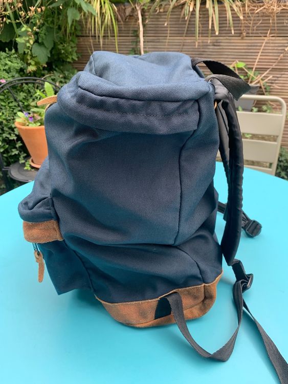 EASTPAK Rucksack marine mit Lederboden (ca. 40x32x21 cm) Kaufen auf