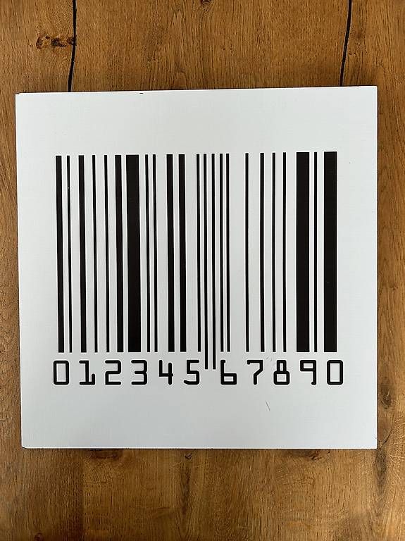 Foto & Immagini: Barcode Bild auf Holz 40x40cm – Usato da Grenchen venduto da lor_2zpl