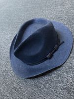 Strohhut blau geflochten Grösse 59 aus Italien neuwertig
