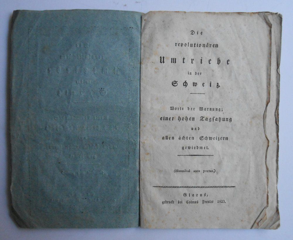 Libri: Die revolutionären Umtriebe in der Schweiz. – Usato da Basel venduto da Domba 1