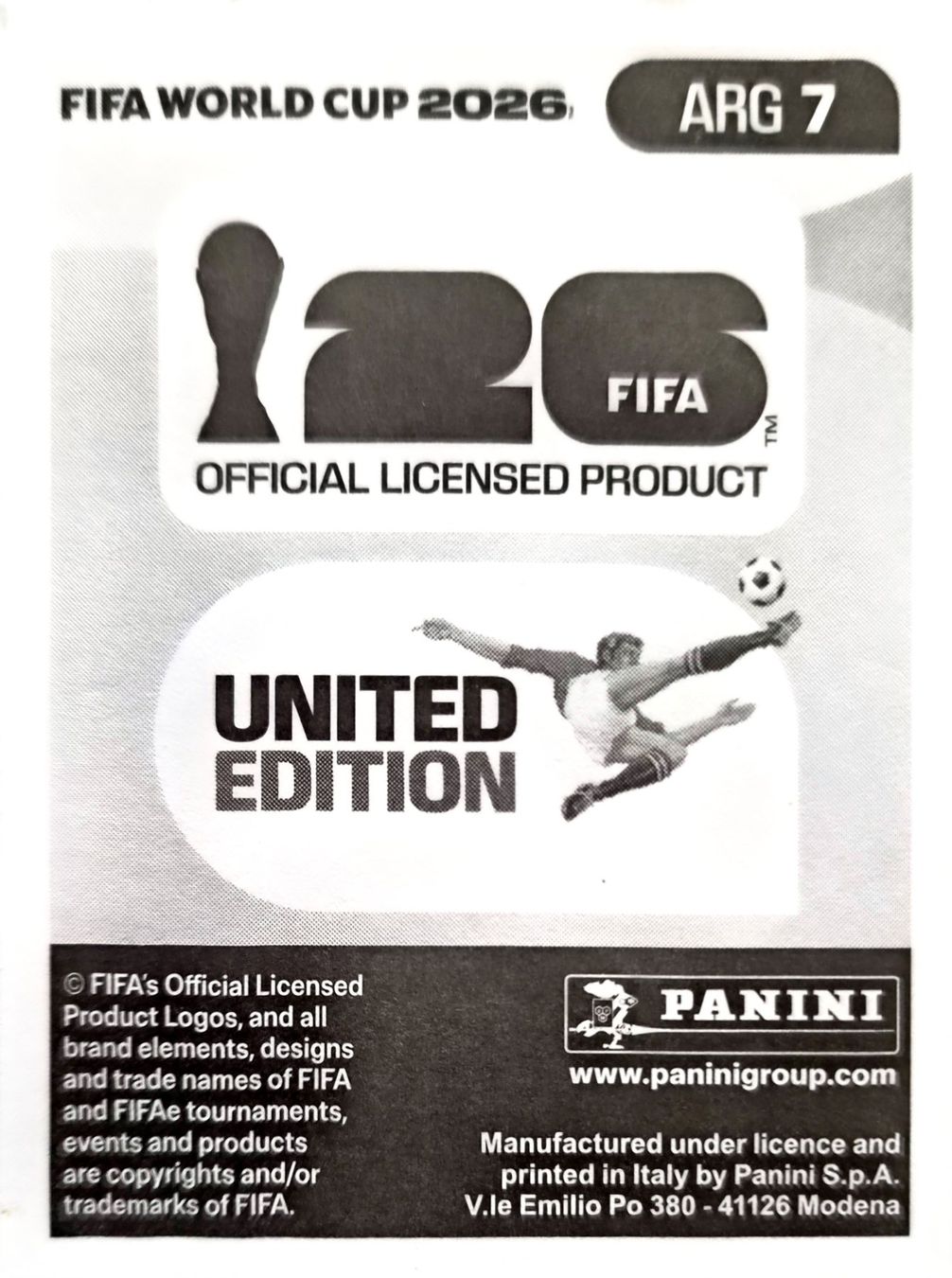Panini Carte collezionabili: Carte FIFA World Cup 2026 ARG 7 – Usato da Clarens venduto da rim_g98y 1