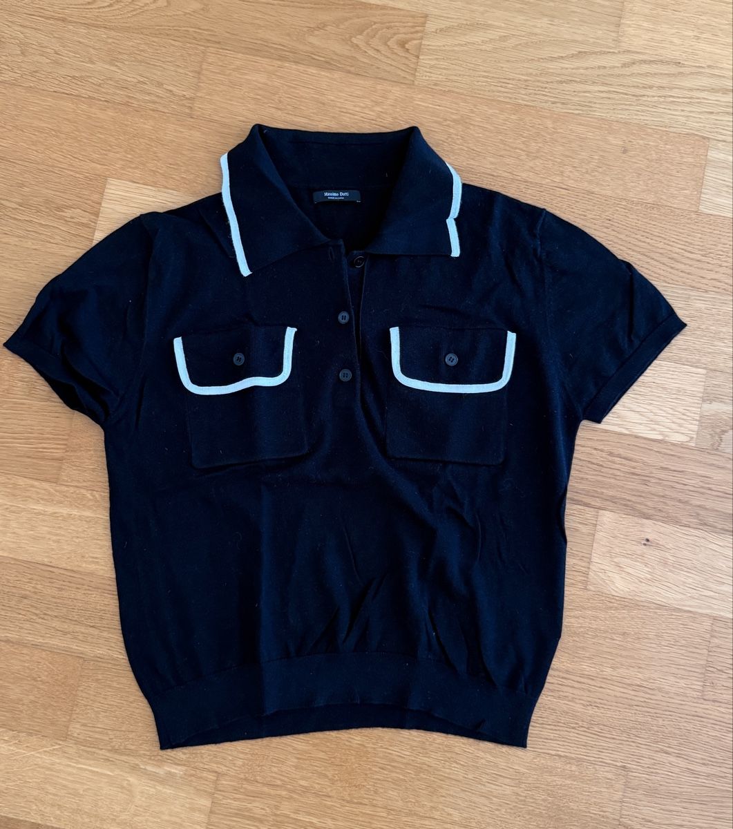 Massimo Dutti Magliette Polo: Damen Poloshirt Massimo Dutti schwarz – Nuovo (secondo la descrizione) da Bassersdorf venduto da Bassi55