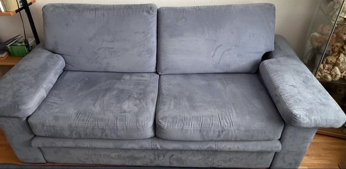 Divani: Schlafsofa blau 2-Sitzer mit Bettfunktion – Usato da Horgen venduto da CS75 4