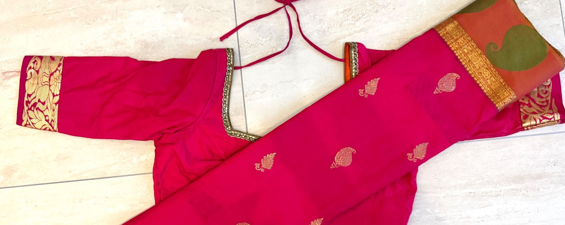 Robes: Sari in pink mit Bluse – Neuf (Voir description) à Wichtrach par Alyasahana 1