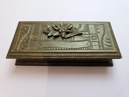 Mini-Schmuckdose / Schatulle / Box - Holz - Vintage/Antik