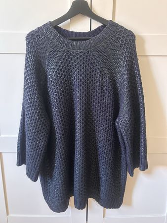 Oversize Pulli, metallic optik