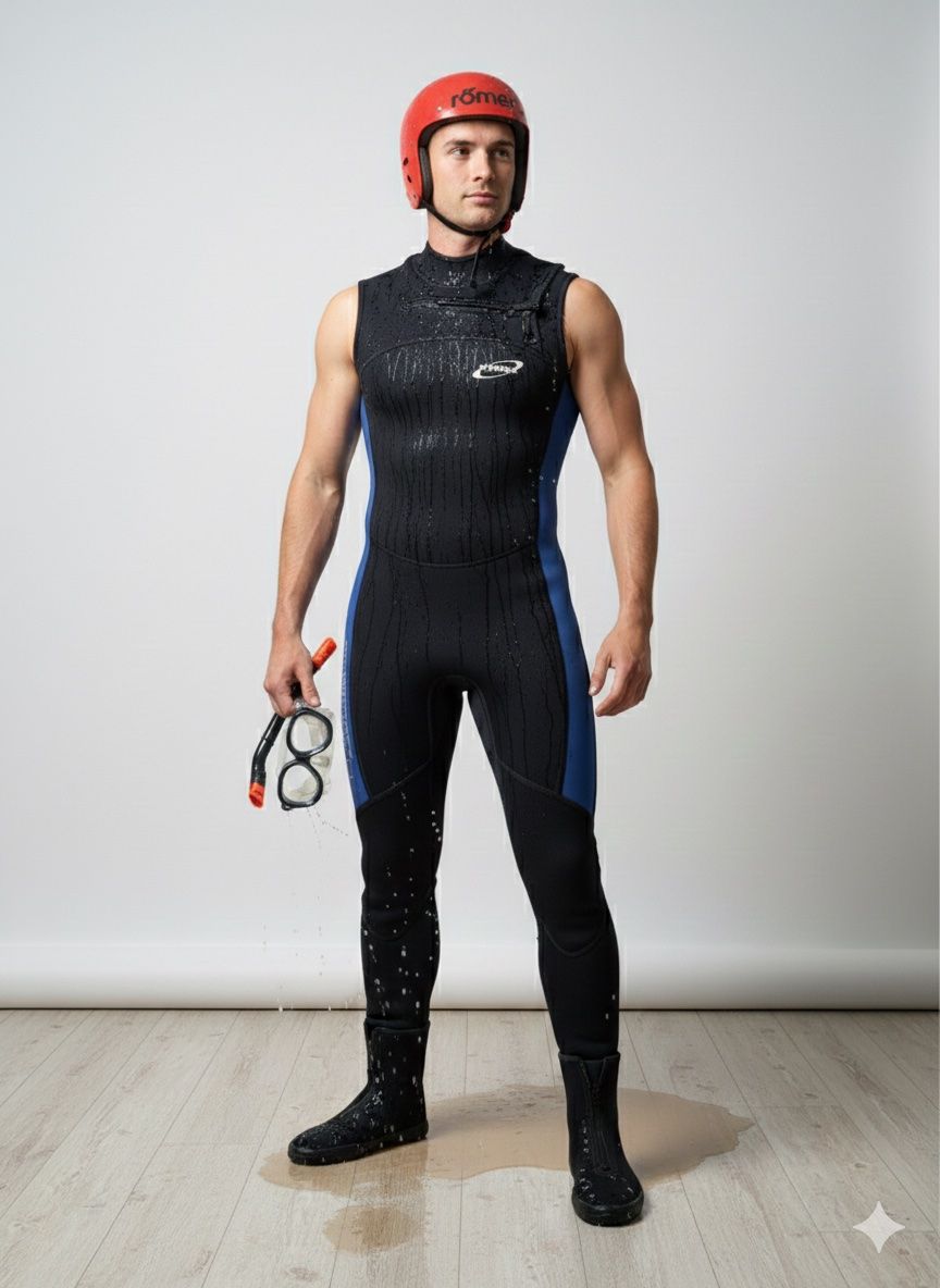 Mute per immersioni: Set Kayak/Canyoning: Muta CAMARO + Casco RÖMER + calzari – Usato da Lugano venduto da 2ha_689s