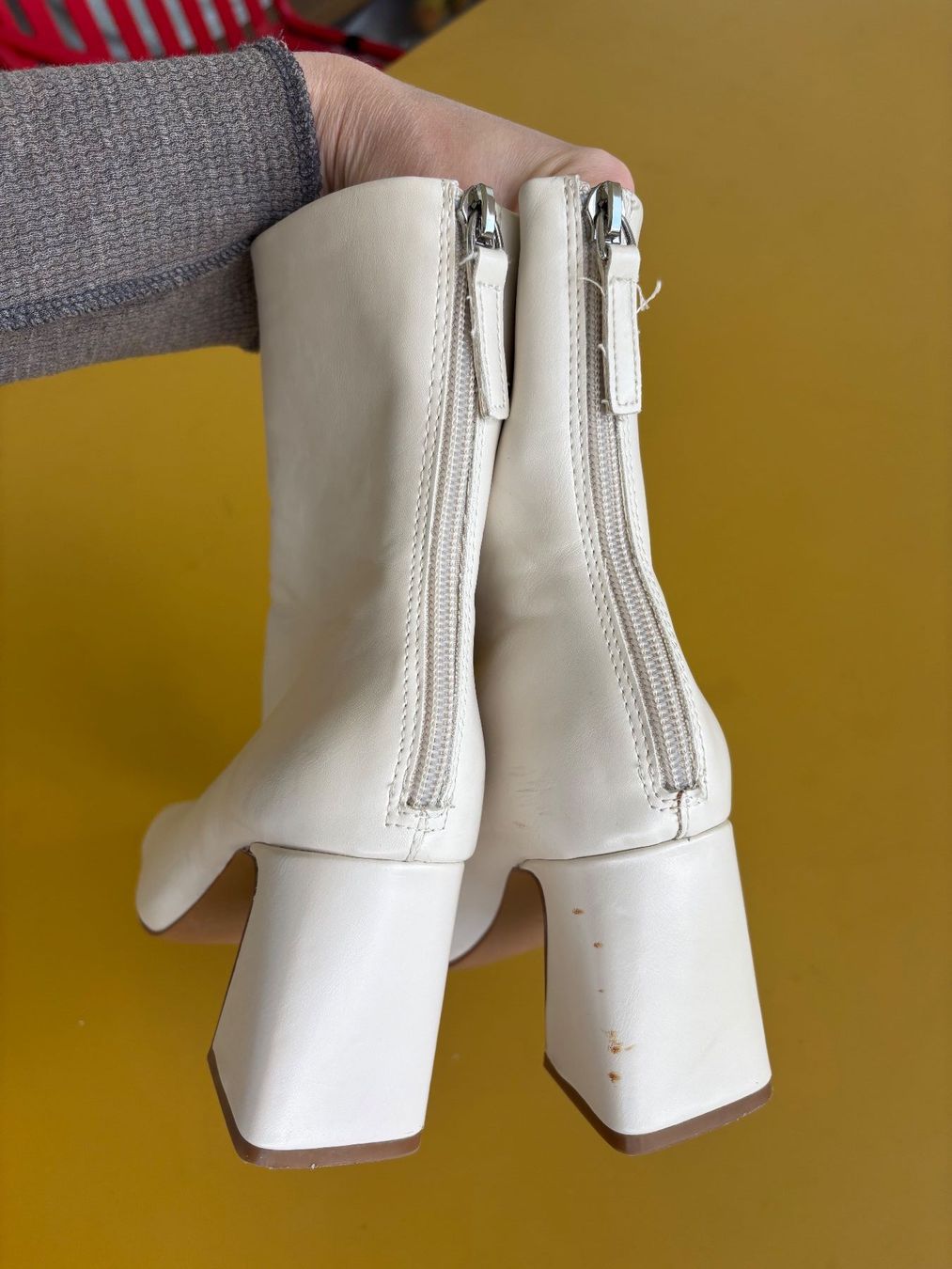 Mango Scarpe da donna: MANGO weisse  Square-toe Stiefelette Gr. 36 – Usato da Zürich venduto da missmodernage 4